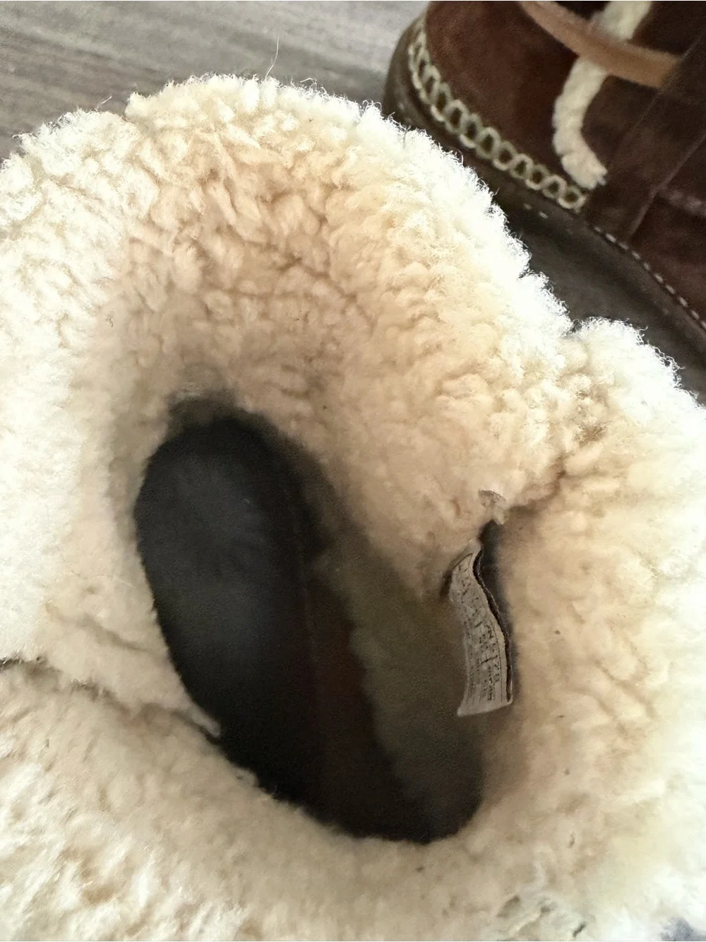 UGG Chestnut Suede Shearling Ankle Boots